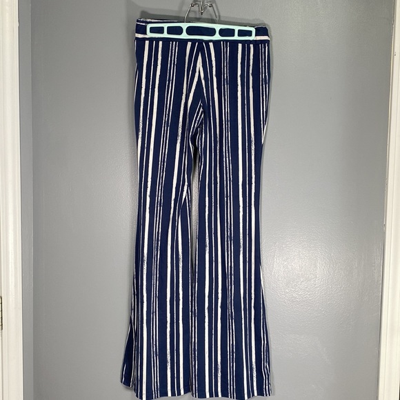 By & By Blue & White Striped Flare Pants 3/$20 - Picture 5 of 6